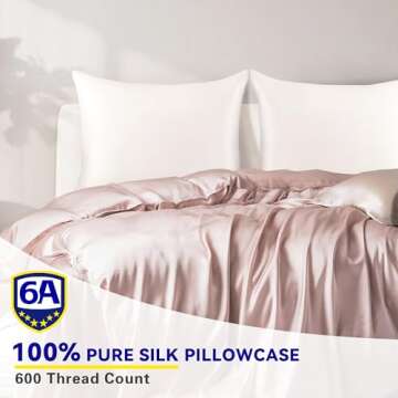 Luxurious 100% Mulberry Silk Pillowcase for Hair & Skin