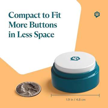 FluentPet Basic Buttons Expansion 4-Pack | Talking Buttons for Communication with Batteries Included...