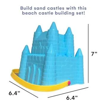 Sand Castle Molds for Kids Set of 4 | Sand Castle Building Kit Beach Toys | Gift Toy for Kids Aged 1 to 9 - Beach Sand Toys Set | Kids Sand Toys Beach Buckets