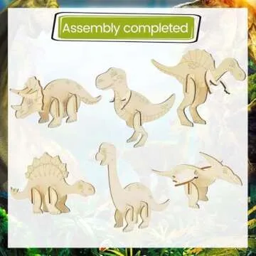 Valentines Day Gifts for Kids: 3D Puzzles Dinosaur DIY Painting Kit