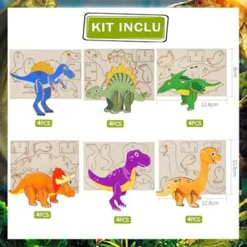 3D Dinosaur DIY Painting Kit for Creative Kids — 23 Pieces