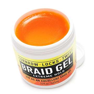 AllDay Locks Braid Gel | Extreme Hold, Smooths & Tames Frizz | No Flaking or Drying | High Shine, Long Lasting for Braids, Locks, Twists, Cornrows | 15 oz