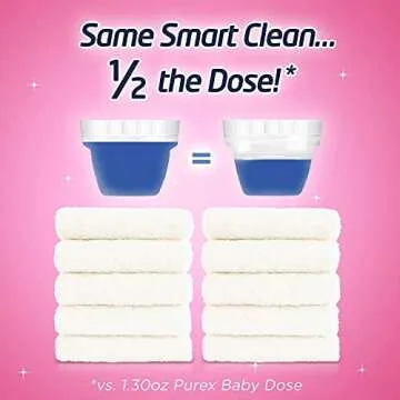 Purex Liquid Baby Laundry Detergent, Baby Soft Scent, 2X Concentrated, 126 Loads