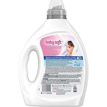 Purex Liquid Baby Laundry Detergent, Baby Soft Scent, 2X Concentrated, 126 Loads