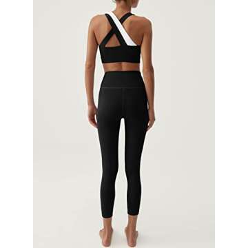 Herseas 2 Piece Black Workout Set for Women Activewear