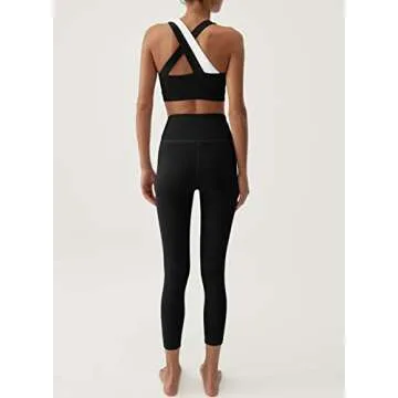 Herseas 2 Piece Black Workout Set for Women Activewear