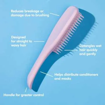 Tangle Teezer | The Wet Detangler Hairbrush for Wet & Dry Hair | For All Hair Types | Eliminates Knots & Reduces Breakage | Lilac Cloud Blue