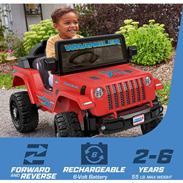 Power Wheels Jeep Wrangler Ride-On Toy for Kids 2-6 Years