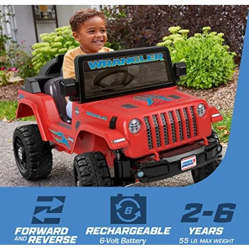 Power Wheels Jeep Wrangler Ride-On Toy for Kids 2-6 Years