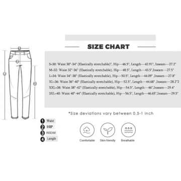 perdontoo Mens Linen Cotton Loose Fit Casual Lightweight Elastic Waist Summer Pants (Large, Yellow)