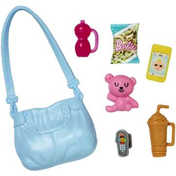 Barbie Skipper Babysitters Inc 2 Dolls & Accessories Set with Brunette Skipper Doll, Small Doll & Bouncy Stroller (Amazon Exclusive)