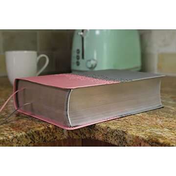 NIV, Life Application Study Bible, Third Edition, Large Print, Leathersoft, Gray/Pink, Red Letter