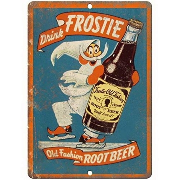 Frostie Old Fashion Root Beer Vintage Metal Tin Sign