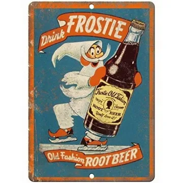 Frostie Old Fashion Root Beer Vintage Metal Tin Sign