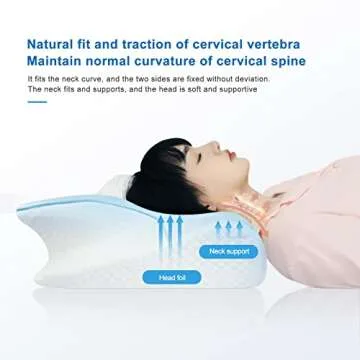 Dosage Contoured Orthopedic Pillow Neck Pillows for Pain Relief Sleeping,Cervical Memory Foam Pillow,Ergonomic Orthopedic Sleeping Neck Support Pillow for Side Sleepers Backand Stomach (White)