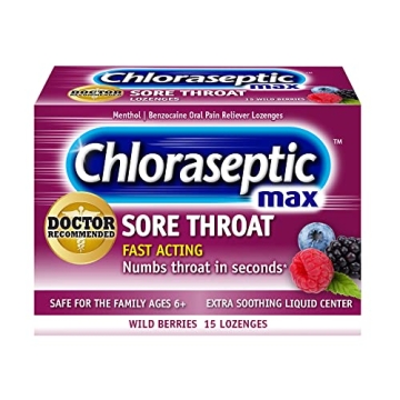 Chloraseptic Max Strength Sore Throat Lozenges Wild Berry