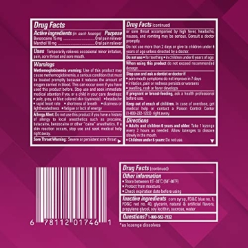 Chloraseptic Max Strength Sore Throat Lozenges Wild Berry