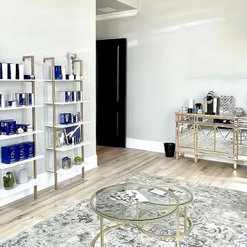 Gold Glass Nesting Coffee Table Set for Modern Living