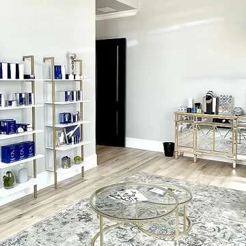 Gold Glass Nesting Coffee Table Set for Modern Living