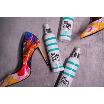 The Curl Suite Leave-In Conditioner for Curly Haired Women & Men - Hydrating Conditioner Spray to Protect & Style Curls - Leave-In Conditioner for Dry Damaged Hair - 8 Oz.