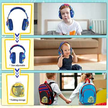 PROTEAR Kids Ear Protection,Autism Sensory Equipment, Cute Noise Cancelling Headphones For Toddlers & Kids & Teenagers, Ideal For Monster Jam,Air Show,Concerts, Events, NRR 25 dB,2024NEW