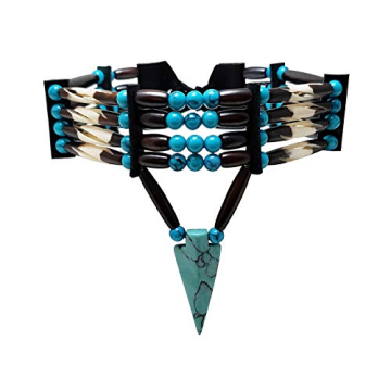Stunning Tribal Choker Necklace with Arrowhead Pendant