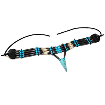 Stunning 4 Row Tribal Choker Necklace with Pendant