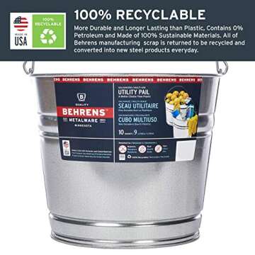 Behrens 10-Quart Galvanized Steel Utility Pail: A Must-Have for Every Home