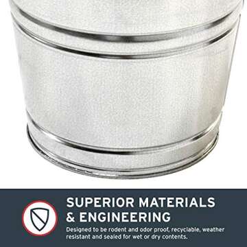 Behrens 10-Quart Durable Galvanized Steel Pail