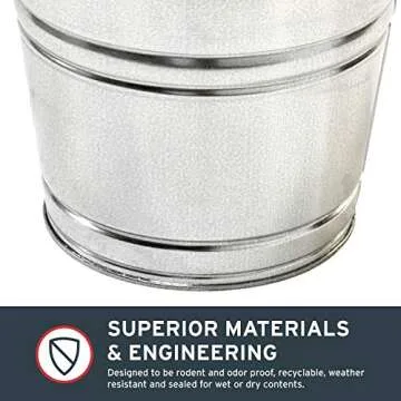 Behrens 10-Quart Durable Galvanized Steel Pail