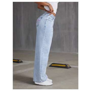 Floerns Women's Bowknot Embroidery Jeans - Y2K Style
