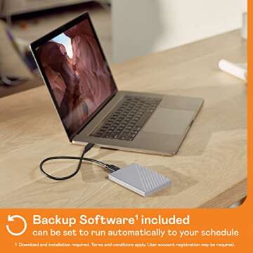 Western Digital 2TB My Passport Ultra for Mac Silver Portable External Hard Drive HDD, USB-C and USB 3.1 Compatible - WDBPMV0040BSL-WESN