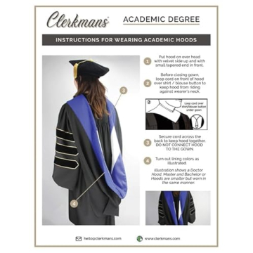 CLERKMANS Unisex Graduation Hood for All Degree Levels
