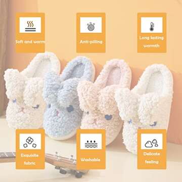 Jbciuds Cozy Animal Slippers for Women - Warm & Soft