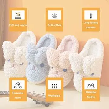 Jbciuds Cozy Animal Slippers for Women - Warm & Soft