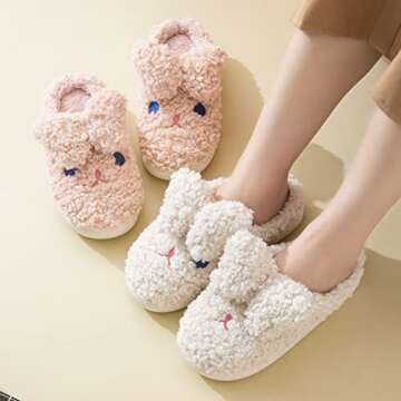 Jbciuds Cozy Animal Slippers for Women - Warm & Soft