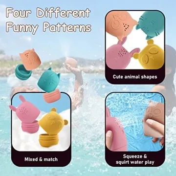 Mold Free Silicone Bath Toys Safe Fun Toddlers Eco-Friendly