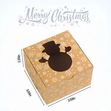 STEFORD Christmas Bakery Cookie Boxes for Festive Treats