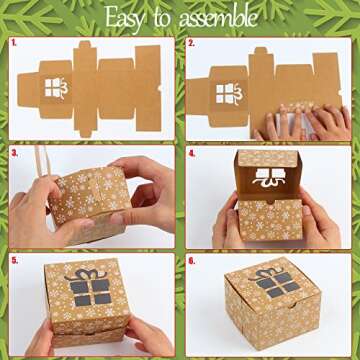 STEFORD Christmas Bakery Cookie Boxes for Festive Treats