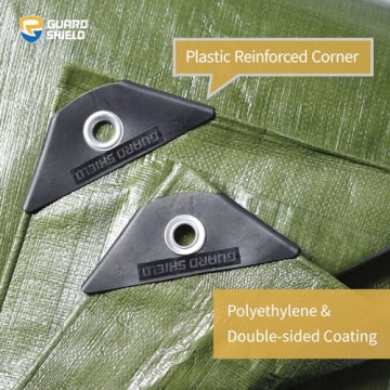 GUARD SHIELD Tarp 12x24 Feet Heavy Duty Waterproof Green Cover