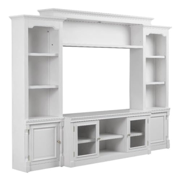 Tov Furniture Virginia Wood Entertainment Center in White for TVs up to 65"