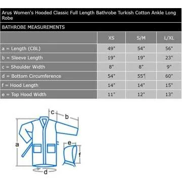 Arus Women's Hooded Classic Bathrobe - Turkish Cotton