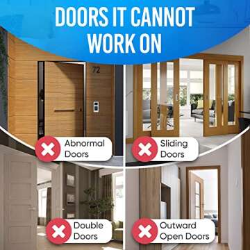 Reoka Portable Door Lock Door Lock Security, Door Locks for Bedrooms, Travel Lock, Hotel Door Locks for Travelers, Bedroom Home Apartment Stopper Doors Safety Lock, Door Latch Security Room (Blue)