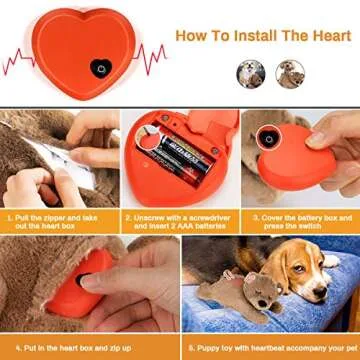 Allnice Puppy Toy with Heartbeat for Separation Anxiety