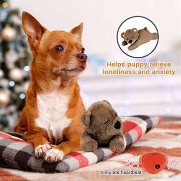 Allnice Puppy Toy with Heartbeat for Separation Anxiety