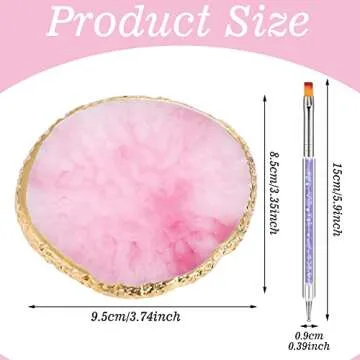 6 Pcs Nail Art Set with Palette & Brushes for Creativity