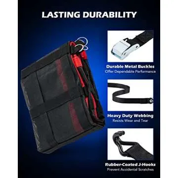 Orion Motor Tech Heavy Duty Cargo Net for Pickup Truck Bed, 6'x4.8' Truck Bed Net for SUV ATV Oil Rig Cargo Rack, Truck Bed Cargo Net Truck Organizer with S-Hook Straps Tie Down Strap Bungee Cord