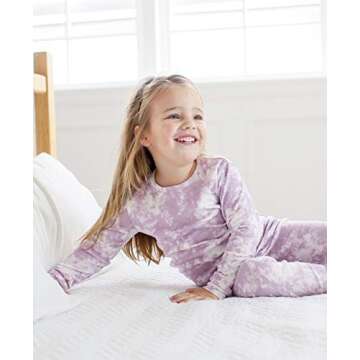 Vaenait Baby Girls Cotton Pajamas 2pcs Set Prism Purple