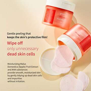 Goodal Apple AHA Clearing Toner Pads for Sensitive Skin