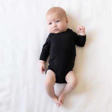 Luxuriously Soft KYTE BABY Unisex Long Sleeve Bodysuit for Newborns and Infants